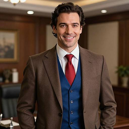 Confident Man in Stylish Office Attire