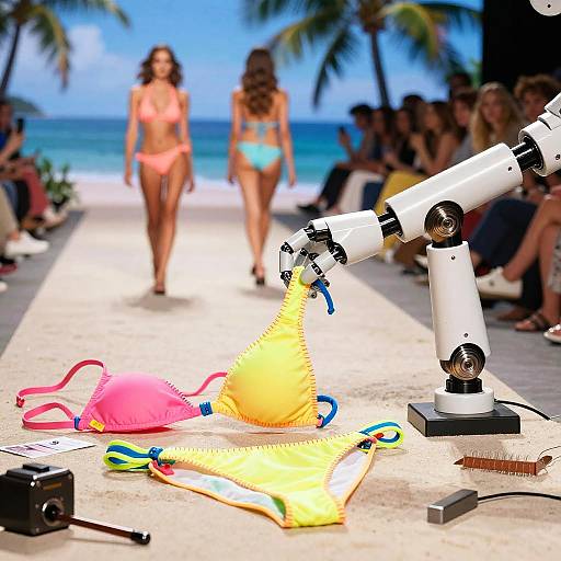 Robotic Arm Creating Colorful Bikinis