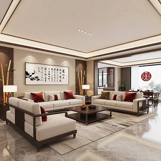 Modern Chinese Living Room Elegance
