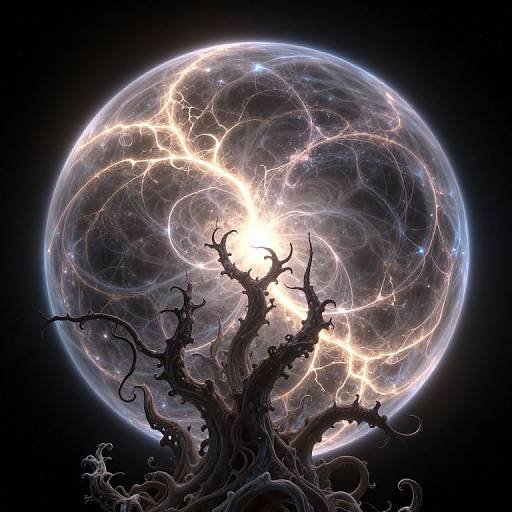 Radiant Fractal Celestial Sphere