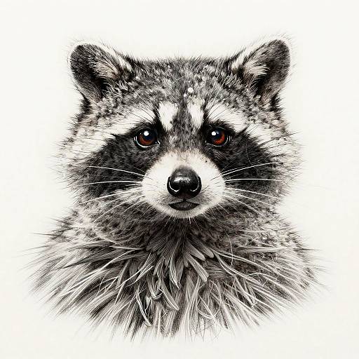 Mr. Raccoon Artistic Fusion Portrait
