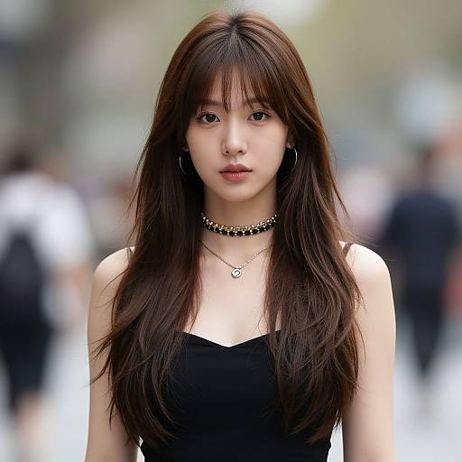 Realistic Portrait of Stylish Woman