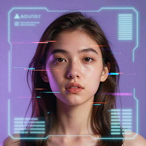 Futuristic AI Glitch Art Manipulation