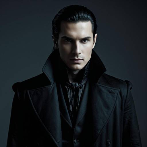 Gothic Vampire Man in Victorian Coat