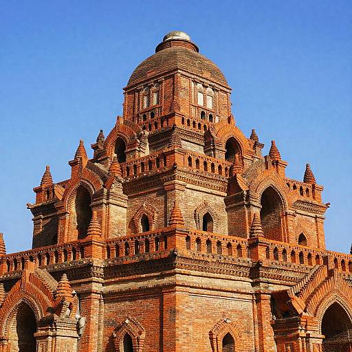 Vibrant Ancient Brick Building Photograph