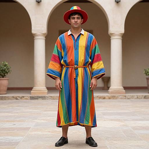 Colorful Payne Man Costume Scene