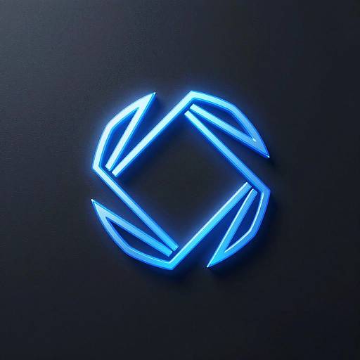 Futuristic Neon Digital Emblem