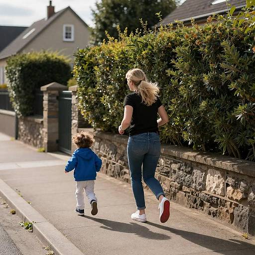 Chasing Joy: A Lively Street Scene