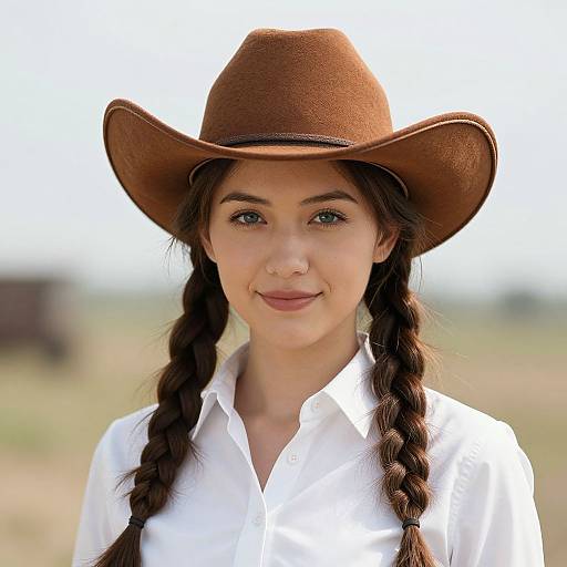 Cowwoman Costume with Cowboy Hat