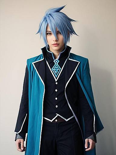 Man in Zexion Cosplay Costume