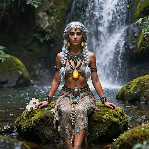 Ix Chel Goddess at Waterfall Oasis