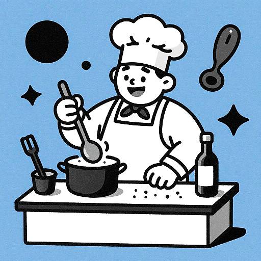 Monochrome Jolly Baker Engraving