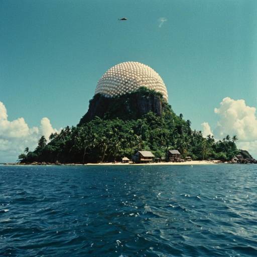 Tropical Island with Giant Pearl Dome
