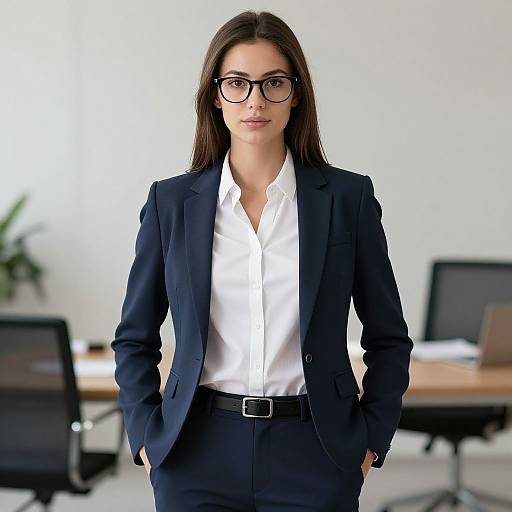 Professional Woman in Modest Office Wear