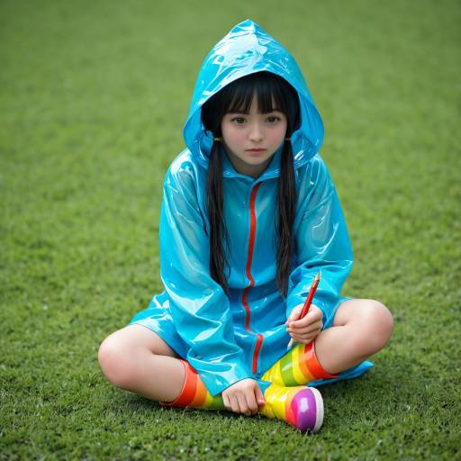 Brightly Colored Girl Sketching Outdoors Brightly Colored Girl Sketching Outdoors