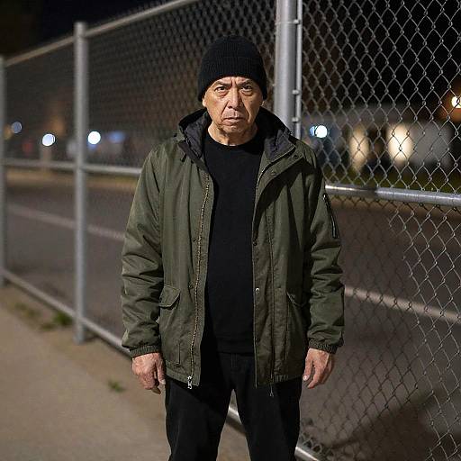 Intense Urban Portrait of a Middle-Aged Man