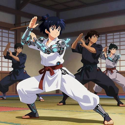 Futuristic Anime Martial Arts Athletes
