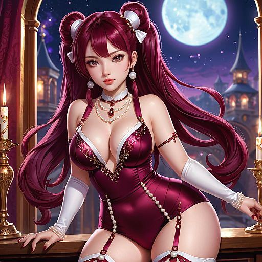Sultry Curvy Girl with Blood Magic
