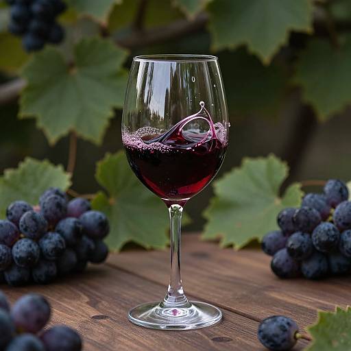 Cabernicolas Wine Glass with Grapes