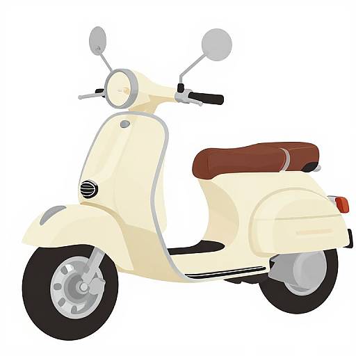 Retro Scooter Vector Illustration