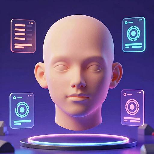 Futuristic Bald Head Generator Interface
