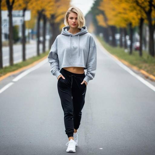 Street Style: Confident Girl in Hoodie