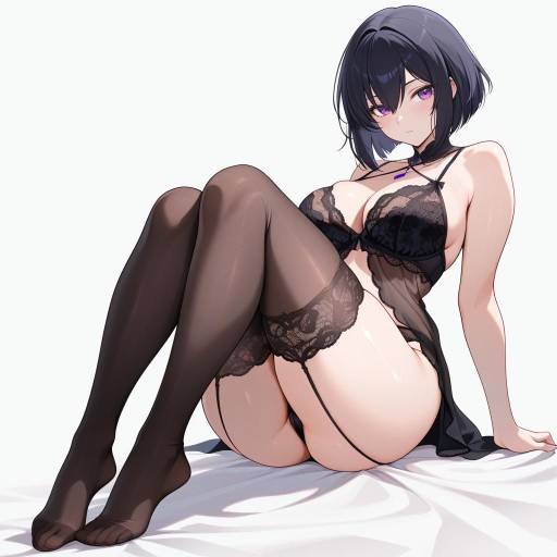 Elegant Woman in Lingerie Portrait Elegant Woman in Lingerie Portrait