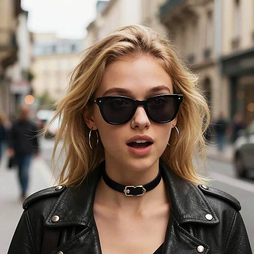 Photorealistic Blonde Nadia in City