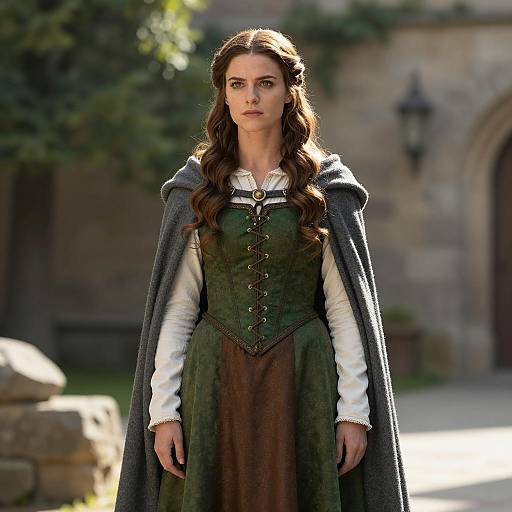 Medieval Fantasy Woman in Cloak