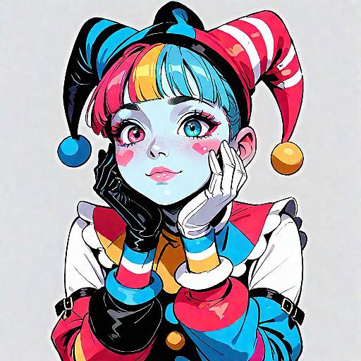 Fisheye Jester with Blush Stickers