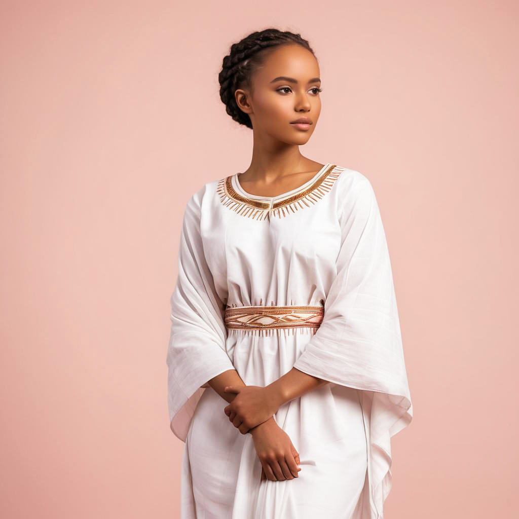 Ethiopian Girl in Traditional Attire Portrait