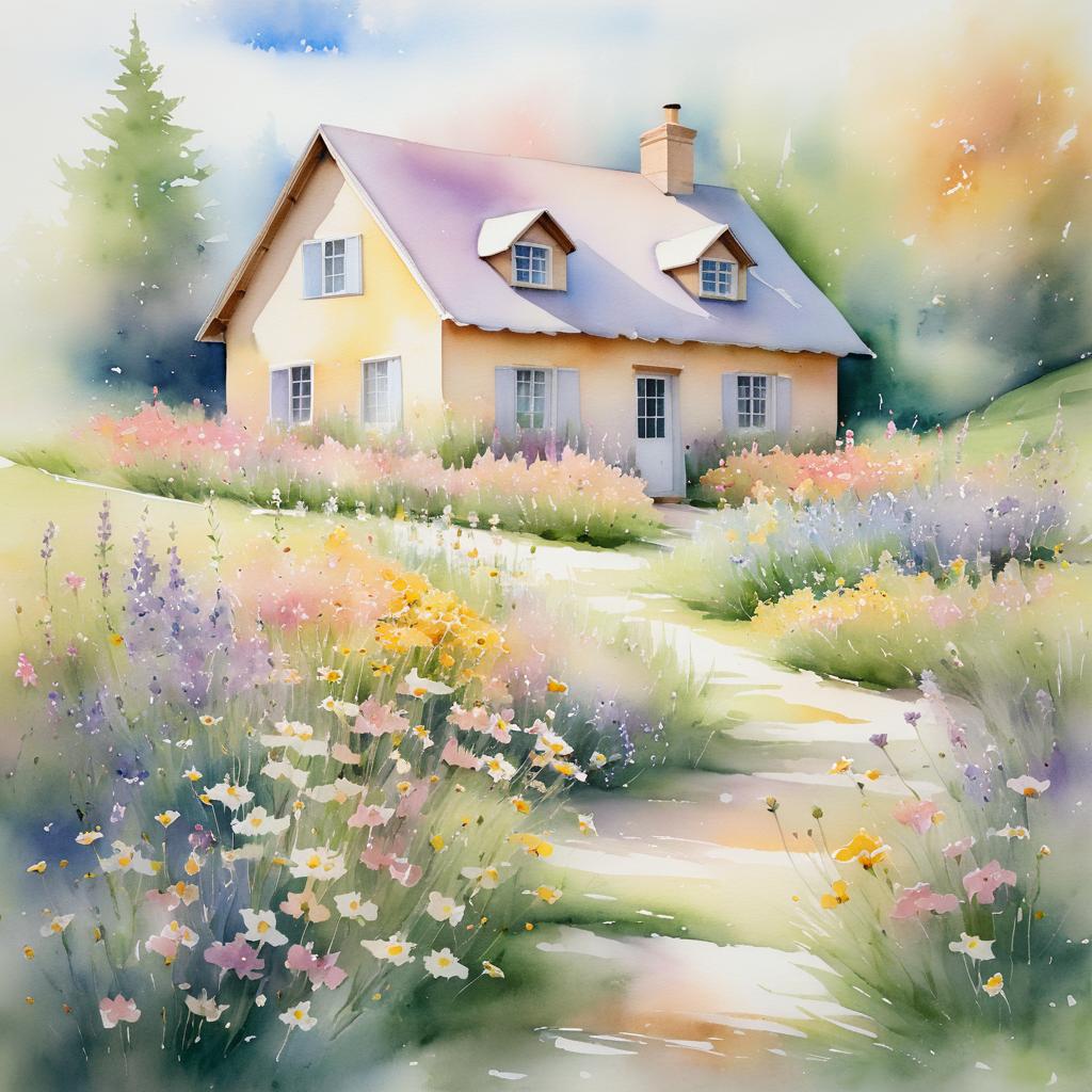 Cozy Cottage in Blooming Wildflowers