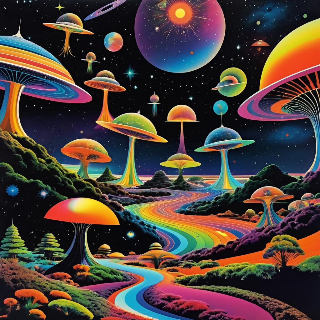 Psychedelic 70s Sci-Fi Dreamscapes