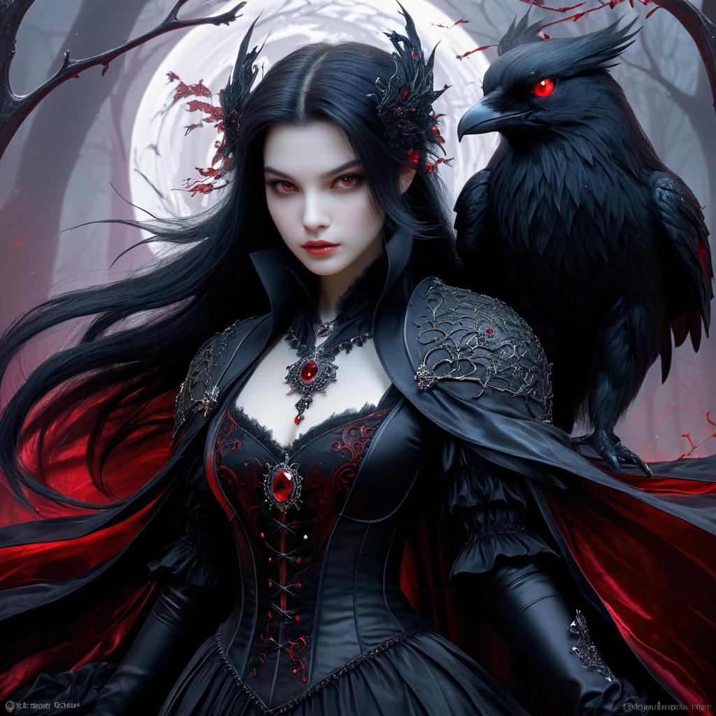 Charming Vampire Fantasy Art Portrait