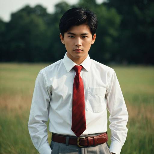 Young Man in Business Attire Outdoors