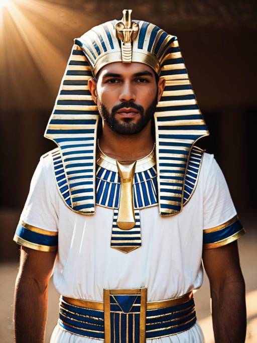 Pharaoh Man Cosplay in Realistic Setting
