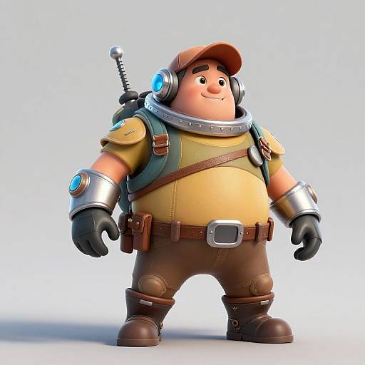 Futuristic Time Traveler Character Design