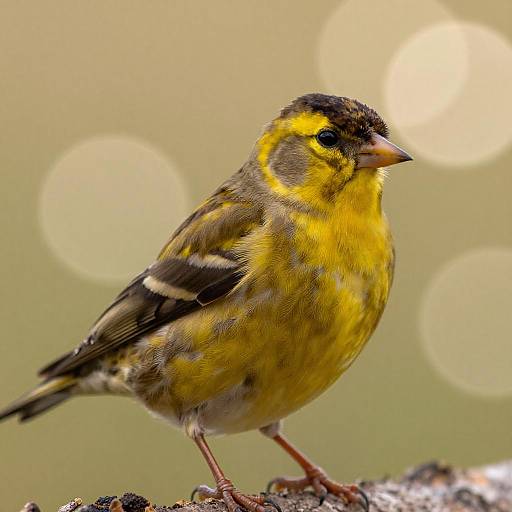 Tranquil Golden Morning Goldfinch Portrait