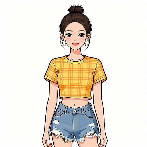 Smiling Woman in Casual Streetwear