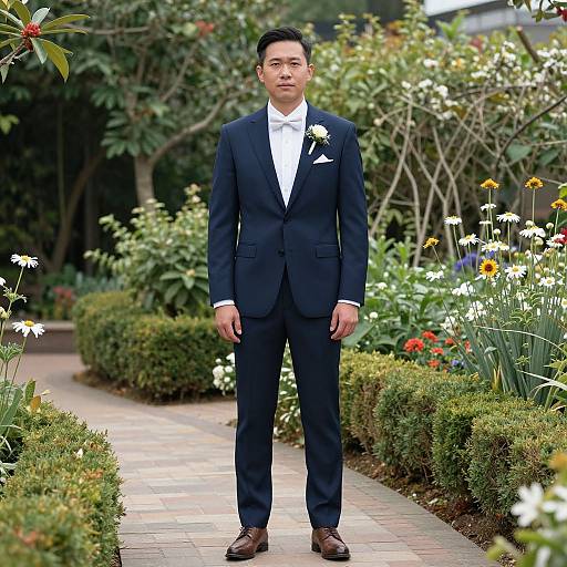 Groom's Garden Wedding Suit