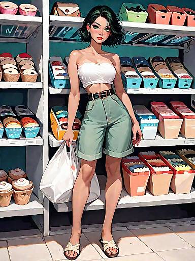 Casual Summer Outfit in Clothing Store