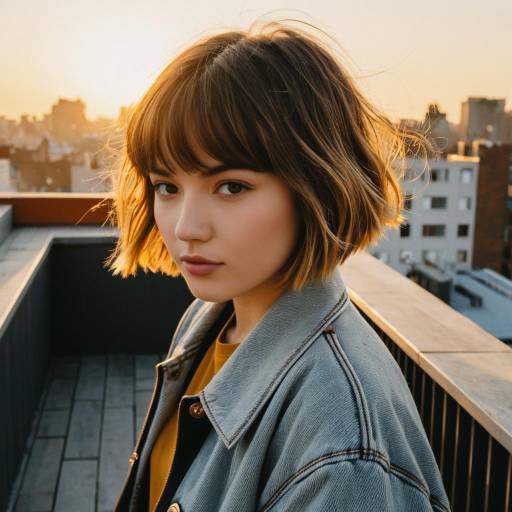 Choppy Bob in a Fashion Editorial Setting