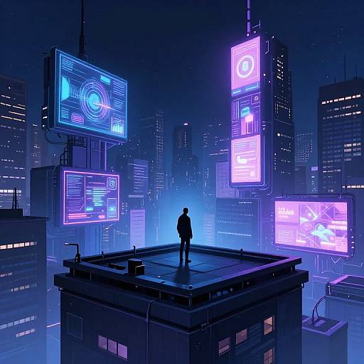 Futuristic City Drake Album Illustration