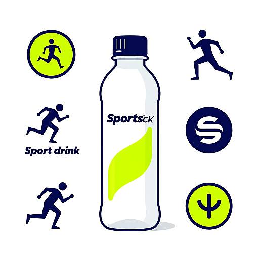Futuristic Sports Drink Logo Concepts