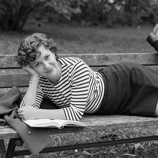 Black and White Portrait of a Smiling Woman