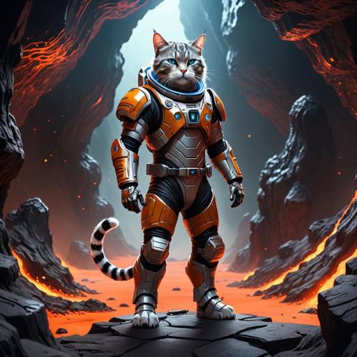 Fantasy Space Cat Wizard Concept Art