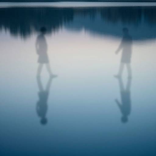 Ethereal Spectral Figures on Lake
