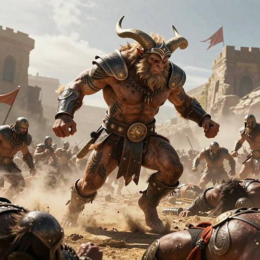 Epic Minotaur Gladiator Charge