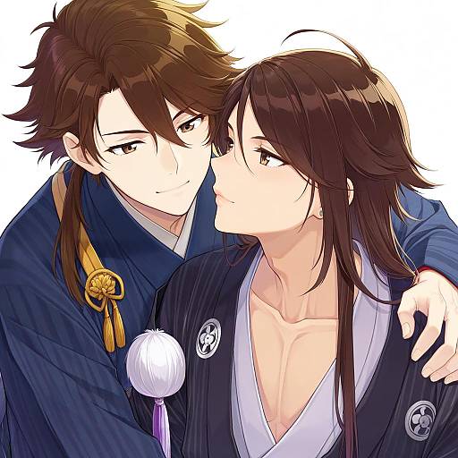 Illustration of Mutsu-no-kami yoshiyuki, touken ranbu in the style of Coffeekite