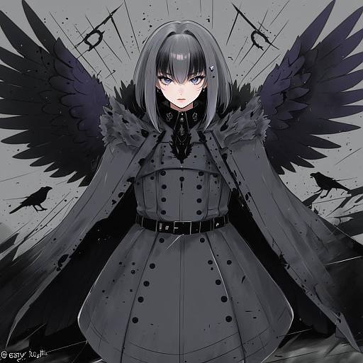 Illustration of Alpha (punishing: gray raven), punishing: gray raven in the style of Shimatani azu
